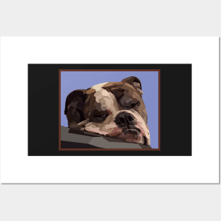 Hemi Bulldog Geometric Posters and Art